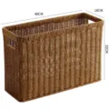 Panier de rangement en rotin etroit bac en osier pour espaces etroits maison 48x18x32cm - 48x18x32cm / Café Foncé