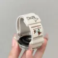 Beige nylon geweven magnetisch smartwatch-bandje met schattig teckel-ontwerp voor dagelijks gebruik. - Toepasbaar: Redmi Watch 4/5/6 / Sterrenlicht