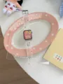 Cartoon silicone TPU watch strap compatible with Apple Watch, cute transparent design. - Fit: (Series 10/11 42mm) / Polka Dot Bread Dog