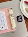 Cinturino di ricambio in silicone TPU con pois gelatinosi compatibile con Apple Watch serie SE - Adatto per: S10/11 42mm / Biancastro Pois