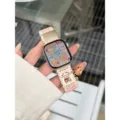 Nylon gevlochten horlogeband compatible met Apple Watch, met schattige beren bedels en gesp. - Geschikt voor Serie 12/11/10 46mm 44/45/49/42mm Universeel / Wit Label Beer