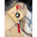 Red leather smartwatch strap with cute puppy charms, stylish replacement band for daily wear. - Self-measured: 18mm / Red