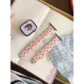 Cinturino per orologio sportivo in silicone a pois rosa compatibile Apple Watch, accessorio. - Misura Personalizzata: 18mm / Rosa