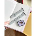 Cinturino in silicone a pois grigi per Apple Watch, morbido cinturino sportivo, design elegante. - Misura Personalizzata: 18mm / Grigio