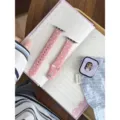Cinturino per orologio in silicone a pois rosa di ricambio per accessori smartwatch - Misura Personalizzata: 18mm / Rosso rosa