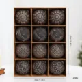 Retro shatterproof Christmas ball set 12pcs with gift box 32x24cm festive tree decor - 8cm / 12 Pieces/Pack / Coffee Gold