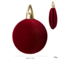 Adorno de bola de Navidad inflable de terciopelo, bola colgante roja grande de 30 cm para fiestas. - 30cm / Rojo