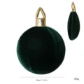 Bola de Navidad Inflable de Terciopelo 30cm Ornamento Plegable Decoracion Arbol Verde - 30cm / Verde
