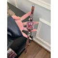 Cinturino per orologio sottile in pelo di vitello leopardato con anelli metallici e stelle. - Auto-misurato: 18mm / Leopardo Caffè Scuro
