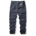 Men thin tactical cargo pants multi pocket casual outdoor trousers quick dry work pants - 30 / Gray