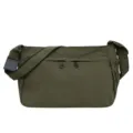 Army green nylon shoulder bag casual large capacity crossbody bag for daily commuter use. - Green