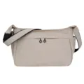 Casual nylon crossbody bag for women, large capacity shoulder bag with stylish tooling design - Off White
