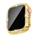 Gold rhinestone apple watch case bling diamond protective cover luxury bling bling cover - 40mm / Gold