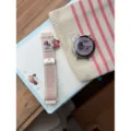 Cinturino per orologio in nylon intrecciato per smartwatch, cinturino di ricambio carino. - Compatibile: Huawei GT5/GT4/GT3/GT2(46mm)-22mm / Cucciolo a quadretti rosa