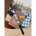 Denim smartwatch strap compatible with Xiaomi Huawei fitness trackers with cute puppy charms - Compatible: Apple 38/40/41/S10(42)mm / Black Denim