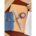 Resin Uhrenarmband kompatibel mit Huawei GT5 GT4 Watch 4 5 Pro stilvolles atmungsaktives Armband - Kompatibel für Huawei GT2 Pro/ECG/Porsche-22mm / Rosa Blumen Harz