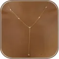 Collana Y placcata in oro 14K con zircone da donna, delicato gioiello catena clavicola. - Stile a Y con Pietre Multiple (Stile 5)