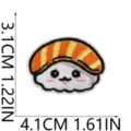 Cute cartoon sushi embroidered patch for DIY clothing and bag decoration, 4.1x3.1cm. - Cute Sushi (X1FT-066-04)