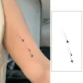 Adesivo per tatuaggio temporaneo minimalista con polvere di stelle per braccio, impermeabile. - HS025