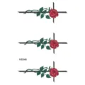 Adesivo tatuaggio temporaneo croce di rosa per braccio e gamba, elegante decalcomania d'arte corporea - HS348