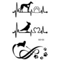 Adesivi per tatuaggi temporanei impermeabili con simpatici motivi di animali e battito cardiaco. - Stile SS100 (SS100)