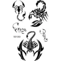 Cool scorpion tattoo stickers sheet, waterproof body art temporary tattoos for men women. - SS1302 / 9.8x5.8cm