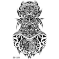 Pegatina de tatuaje tribal negro, arte corporal temporal genial para cuello y mano ideal. - Totem Tribal(SS1229)