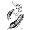 Feather bird temporary tattoo sticker minimalist black body art for arm leg waterproof transfer - SS230