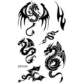 Cross-border dragon tattoo stickers set, versatile tribal tattoo sheet for body art design. - SS1323