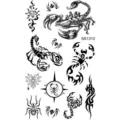 Cool scorpion spider temporary tattoo stickers sheet for hand neck body art design - SS1312 / 9.8x5.8cm