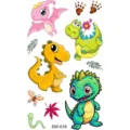 Colorful dinosaur temporary tattoo stickers cute cartoon design for kids body art party decor - SW016 Dinosaur