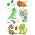 Cute cartoon dinosaur temporary tattoo stickers sheet for kids body art, waterproof cute design. - SW017 Dinosaur