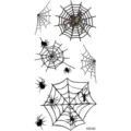 Halloween spider temporary tattoo sheet scary web body art party fake stickers spooky - MZ350