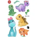 Cute cartoon dinosaur temporary tattoo sheet for kids colorful waterproof body art sticker design - SW018 Dinosaur