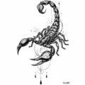 Black and white scorpion tattoo sticker, cool animal totem temporary body art design. - HL088
