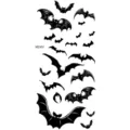 Halloween black bat temporary tattoo sticker waterproof design for party festival - MZ401