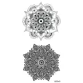 Adesivi per tatuaggi temporanei mandala arte corporea floreale nera finti tatuaggi - MZ043