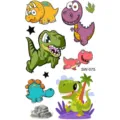 Colorful cartoon dinosaur temporary tattoo sheet for kids hand neck body art waterproof - SW075 Dinosaur