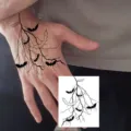 Tatuaggio temporaneo Halloween pipistrello fulmine adesivo per mano corpo arte impermeabile 1pz - HM136 / 10x8cm