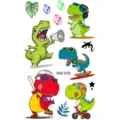 Colorful cartoon dinosaur temporary tattoo sheet for kids body art waterproof sticker - SW076 Dinosaur