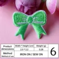 Parche de lazo bordado verde ropa reparación DIY aplique decorativo termoadhesivo - Estilo Termoadhesivo Verde (6#) / Para Planchar