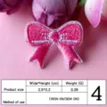 Patch brodé nœud rose thermocollant autocollant vêtement réparation décoration badge 2.5x2.2cm - Style Autocollant Rose (10#) / Type Autocollant
