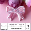 Patch brodé nœud rose pour réparation et décoration de vêtements, dimensions 2,5x2,2cm. - Style Thermocollant Rose (3#) / Thermocollant