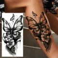 Sexy butterfly and flower temporary tattoo sticker waterproof long lasting art design. - Butterfly Floral Pattern (NZ524)