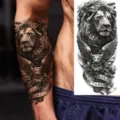 Realistic waterproof temporary lion wing tattoo sticker for men arm and leg body art decor. - Lion Wings Style (NZ347)
