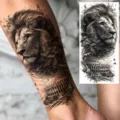 Temporary tattoo sticker lion colosseum black grey waterproof arm leg tattoo art 1pcs - Lion Colosseum Style (NZ353)