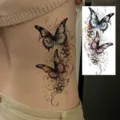 Waterproof temporary butterfly flower tattoo sticker long lasting body art sticker for arm leg - Butterfly Floral Pattern (NZ1307)