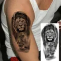 Realistic lion family waterproof temporary tattoo sticker for arm and leg styling decor. - Lion Family Style (NZ946)