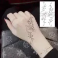 Adesivo per tatuaggio temporaneo con luna e farfalla per decorazione del corpo. - HS097