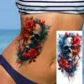 Halloween skull rose temporary tattoo sticker sexy body art waterproof sticker for arm calf - NZ1184 Pattern